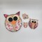 Ink and Trinket Kids Valentine's Day Owl Decoupage Craft Kit, Natural Wood